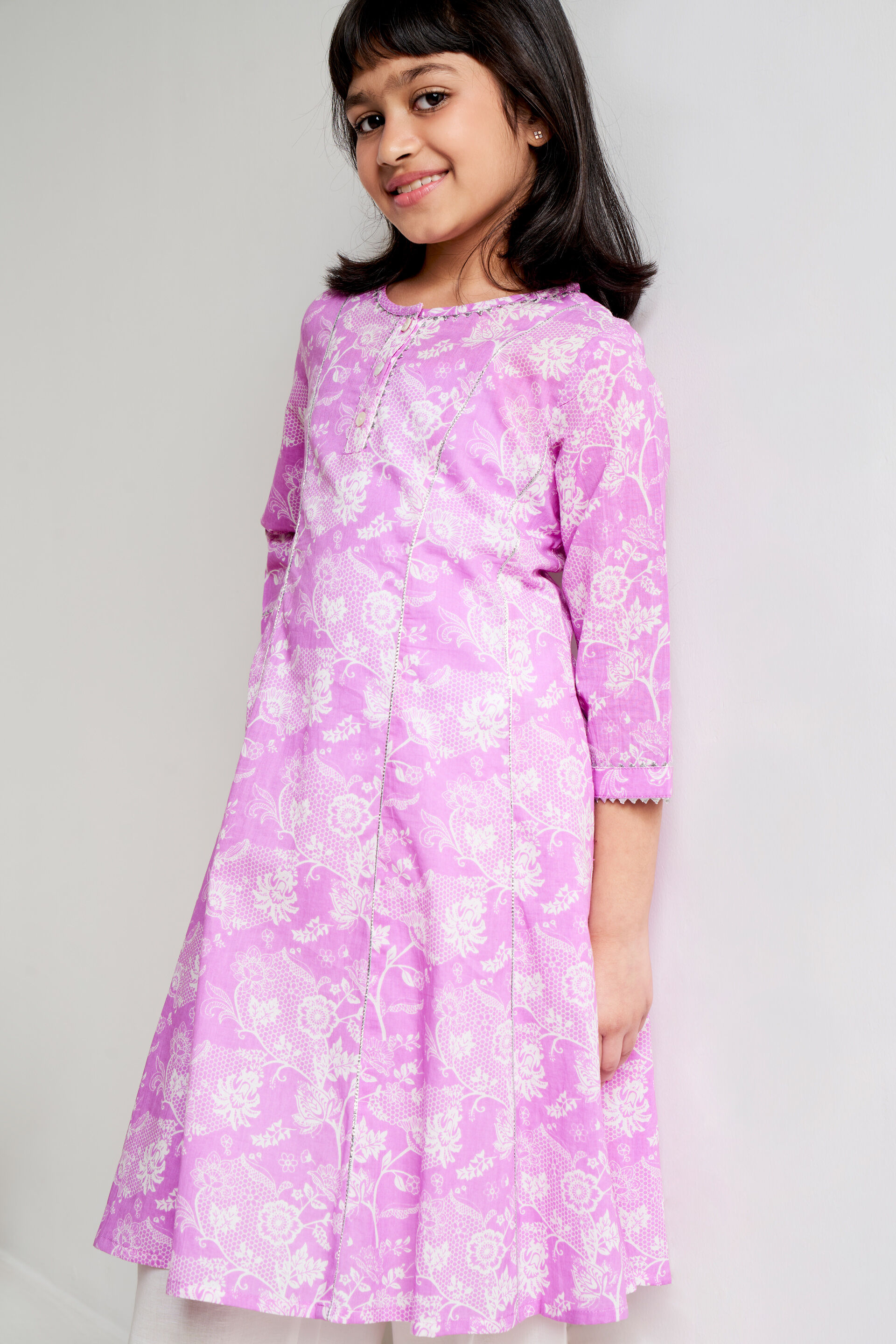 Lilac Floral Lace A-Line Set, Lilac, image 5